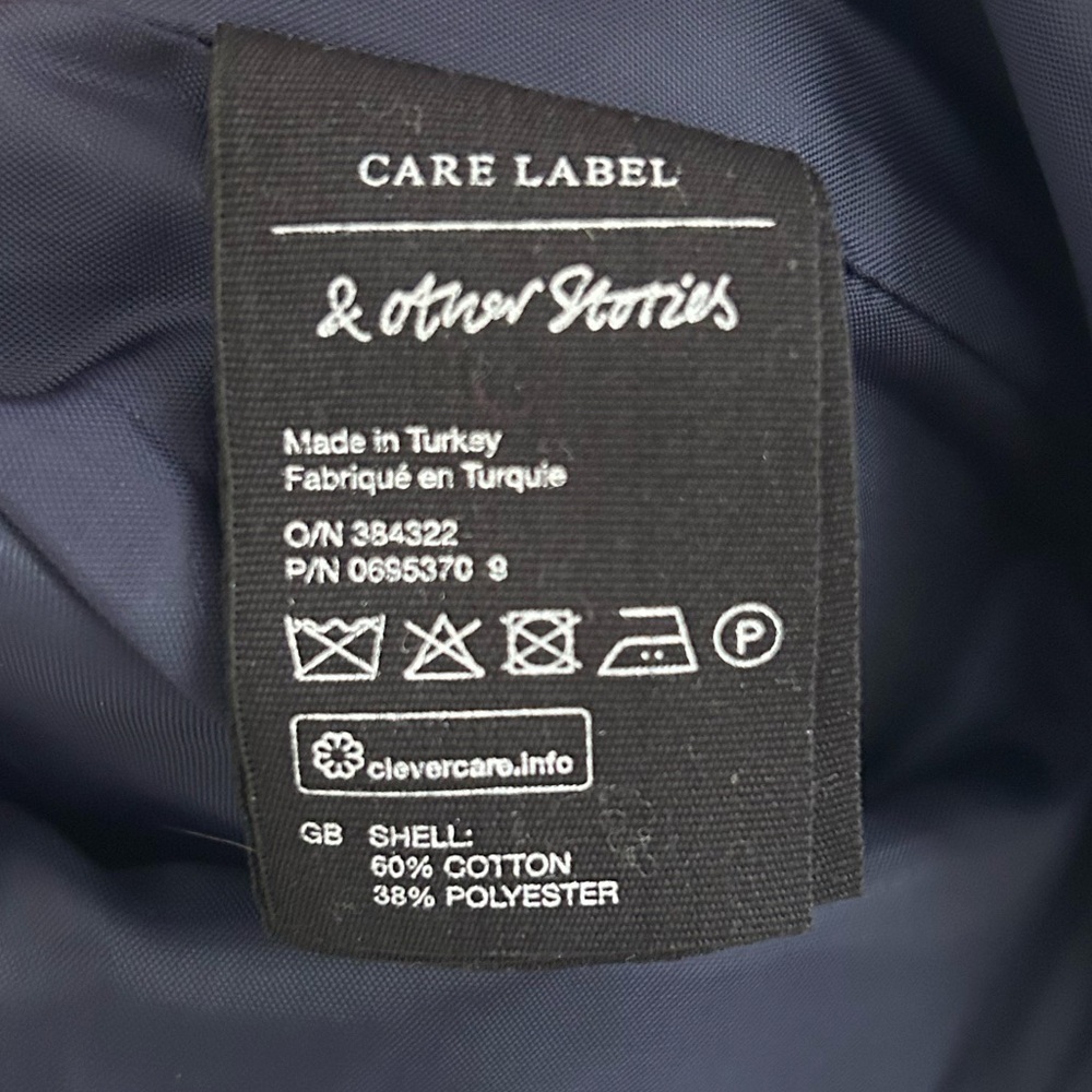 & Other Stories Navy Striped Blazer Twee Workwear Size 6 NWT - Picture 11 of 11